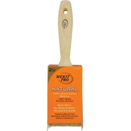 MERIT PRO 359 2.5 in. 100 Percent White Bristle Beavertail Handle Brush 652270003600